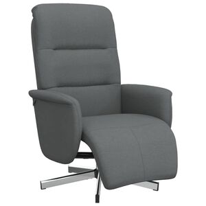 vidaXL Relaxsessel mit Fu&szlig;teil Dunkelgrau Stoff