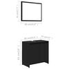 vidaXL 3-tlg. Badm&ouml;bel-Set Schwarz Holzwerkstoff