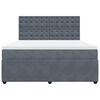 vidaXL Boxspringbett mit Matratze Dunkelgrau 180x200 cm Samt