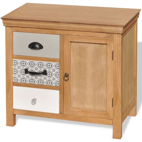 vidaXL Sideboard 65&times;35&times;60 cm Massivholz Eukalyptus