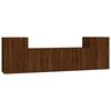 vidaXL 4-tlg. TV-Schrank-Set Braun Eichen-Optik Holzwerkstoff