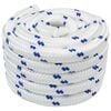 vidaXL Bootsseil 25 m 5 Wei&szlig; und Blau PP