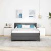 vidaXL Boxspringbett mit Matratze Dunkelgrau 140 x 190 cm Stoff