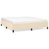 vidaXL Bettgestell ohne Matratze Creme 160x200 cm Stoff