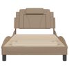 vidaXL Bettgestell "Viana" ohne Matratze Cappuccino-Braun 100x200 cm Kunstleder
