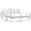 vidaXL Bettrahmen mit Kopfteil 2 pcs Wachsbraun Massivholz Kiefer