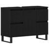 vidaXL Badezimmerschrank Schwarz Eichen-Optik 80 x 33 x 60 cm
