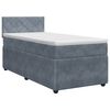 vidaXL Boxspringbett mit Matratze Dunkelgrau 90 x 200 cm Samt