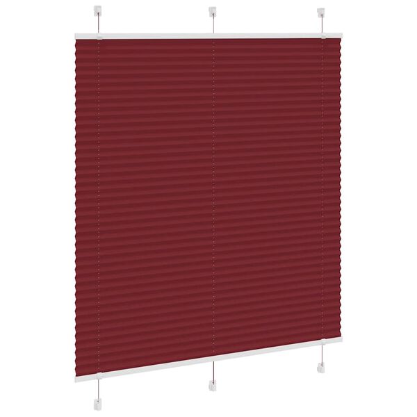 vidaXL Plissee Bordeauxrot 120x150 cm Stoffbreite 119,4 cm Polyester