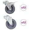vidaXL 24 Stk. Lenkrollen mit R&uuml;ckenloch 75 mm