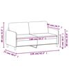 vidaXL 2-Sitzer-Sofa Creme 140 cm Stoff