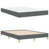 vidaXL Boxspringbett mit Matratze Dunkelgrau 140 x 200 cm Stoff
