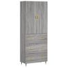 vidaXL Highboard Grau Sonoma 69,5x34x180 cm Holzwerkstoff