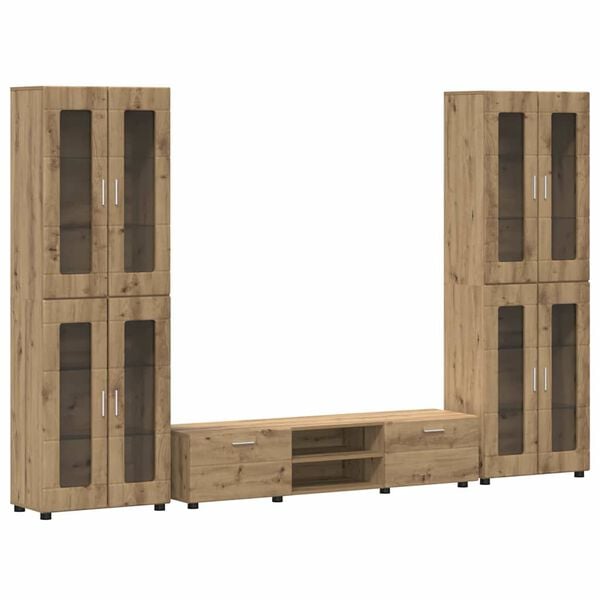 vidaXL TV-Schrankset mit Schubladen FLORIN Artisan-Eiche Holzwerkstoff