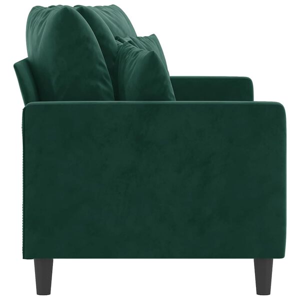 vidaXL 2-Sitzer-Sofa Dunkelgr&uuml;n 140 cm Samt