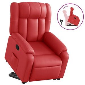 vidaXL Relaxsessel mit Aufstehhilfe Rot Kunstleder