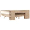vidaXL Massivholzbett mit Regal ohne Matratze 200x200 cm Kiefernholz