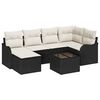 vidaXL Gartensofa-set Schwarz Poly-Rattan