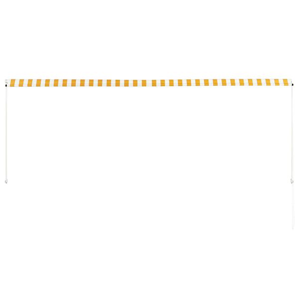 vidaXL Einziehbare Markise Gelb und Weiß 350 x 150 cm