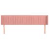 vidaXL Kopfteil mit Ohren Rosa 183x16x78/88 cm Samt