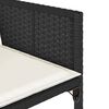 vidaXL 5-tlg. Garten-Essgruppe mit Kissen Schwarz Poly Rattan