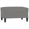 vidaXL 3-Sitzer-Sofa mit Hocker Dunkelgrau 210 cm Stoff