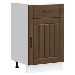 vidaXL K&uuml;chen-Unterschrank Lucca Braun Eichen-Optik Holzwerkstoff