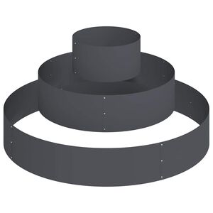 vidaXL Gartenblumentopf Anthrazit 120 x 120 x 20 cm Stahl