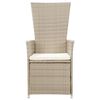 vidaXL 5-tlg. Garten-Essgruppe Beige