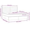 vidaXL Boxspringbett mit Matratze & LED Dunkelbraun 180x200 cm Stoff