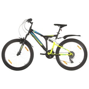 vidaXL Mountainbike 21 Gang 26 Zoll Rad 49 cm Schwarz