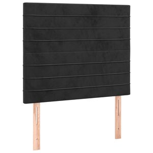 vidaXL Kopfteil Schwarz 80x5x118/128 cm Samt