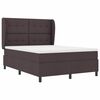 vidaXL Boxspringbett mit Matratze Dunkelbraun 140 x 200 cm Stoff