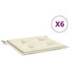 vidaXL Gartenstuhl-Kissen 6 Stk. Creme 50x50x2 cm Oxford-Gewebe