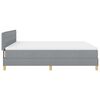 vidaXL Boxspringbett mit Kissen Hellgrau 180 x 200 cm Stoff