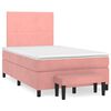 vidaXL Boxspringbett mit Matratze Rosa 120x190 cm Samt