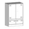 vidaXL Highboard Olivgr&uuml;n 67x39x95 cm Stahl