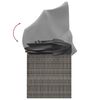 vidaXL Outdoor-Loungebett mit Dach und Kissen Grau Poly Rattan