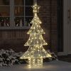 vidaXL Weihnachtsbaum mit 160 LEDs Warmwei&szlig; 150 cm Acryl