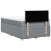 vidaXL Boxspringbett mit Matratze Hellgrau 120x200 cm Stoff