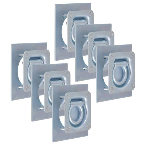 vidaXL Zurrösen für Anhänger 6 Stk. Verzinkter Stahl 2000 kg