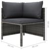 vidaXL 6-tlg. Garten-Lounge-Set mit Kissen Poly Rattan Grau