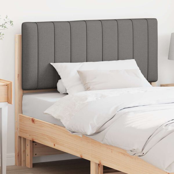 vidaXL Gepolstertes Kopfteil mit Kopfteil Braun und Hellgrau 100 cm