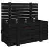 vidaXL Truhe Schwarz 91x40,5x42 cm Massivholz Kiefer