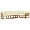vidaXL Outdoor-Sofagarnitur 6 Stk. Natur und Creme