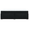 vidaXL Boxspringbett mit Matratze Schwarz 90x190 cm Stoff