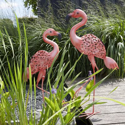 Luxform Solar-LED Deko-Gartenleuchte Flamingo Rosa 30111