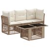 vidaXL Gartensofa-set 4 stk. Beige Poly-Rattan