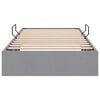 vidaXL Aufbewahrungsbett mit Matratze Hellgrau 90 x 190 cm Stoff