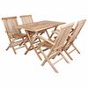 vidaXL Gartenm&ouml;bel Set 5 Stk. Natur Massivholz Teak